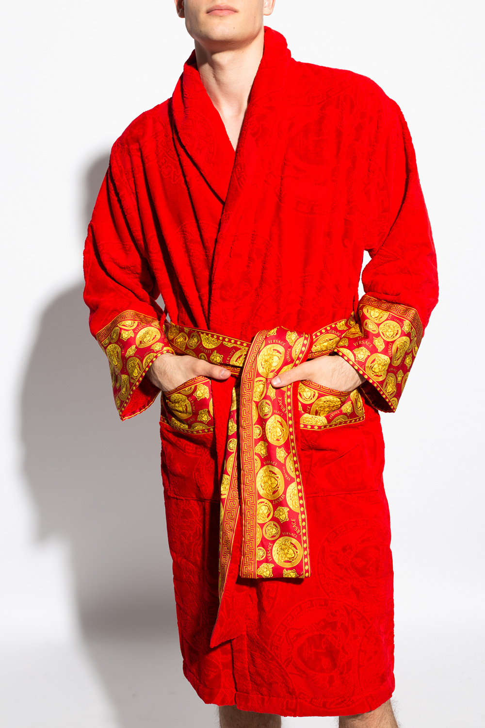 Versace red dressing clearance gown